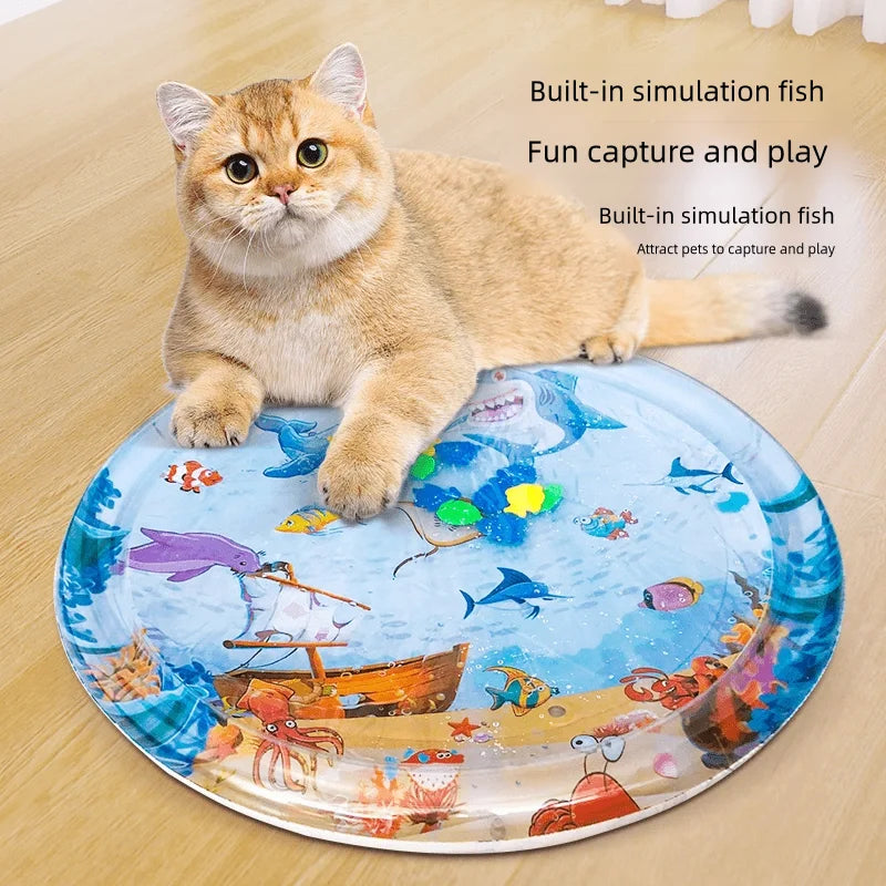 Sensory Water Play Mat For Cats Water Sensory Pad Thickened Water Sensory Playmat Pet Play Sensory Toy Water