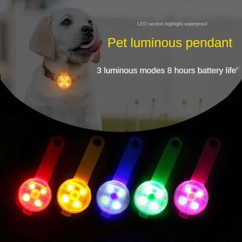 Dog Anti Loss Collars LED Waterproof Safety Flashing Light USB Rechargeable Night Glowing Pendant For Dogs Cats Pets